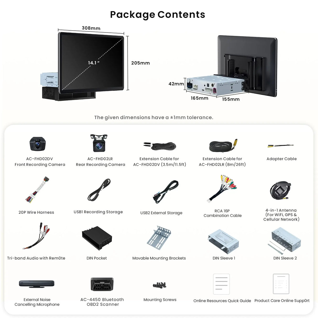 ATOTO X10G141E-R3S 14.1” Android Car Stereo, Single & Double DIN Compatible, FlexView Pro Floating Screen, Twinsight Dual-Cam Recording, 7.1.2-Channel Audio, AI Vision, Re-Mote LiveView, ADS Protocol