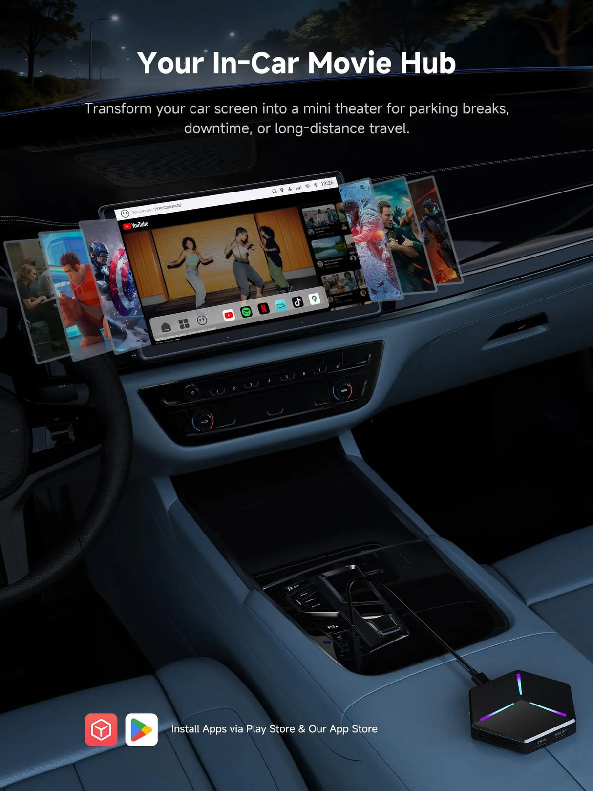 ATOTO CB7 Pro Multimedia AI Box | Stream Video to Rear Screen