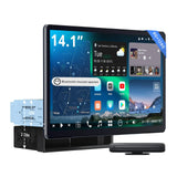 ATOTO X10G141E 14.1" QLED Single Din & Double Din Radio with AI Android System, 8GB+128GB, FlexView Display, 7.1.2 Surround Audio, 4G LTE, Dual-Band WiFi, 36-Band EQ, Wireless CarPlay & Android Auto, ADS Protocol Compatible