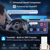 ATOTO CB6A Wireless CarPlay Adapter with OBD2 Diagnostics, 4GB RAM 64GB Storage, 4G LTE, Supports CarPlay & Android Auto, Preloaded DriveChat & FindApps, Plug-and-Play Car AI Box