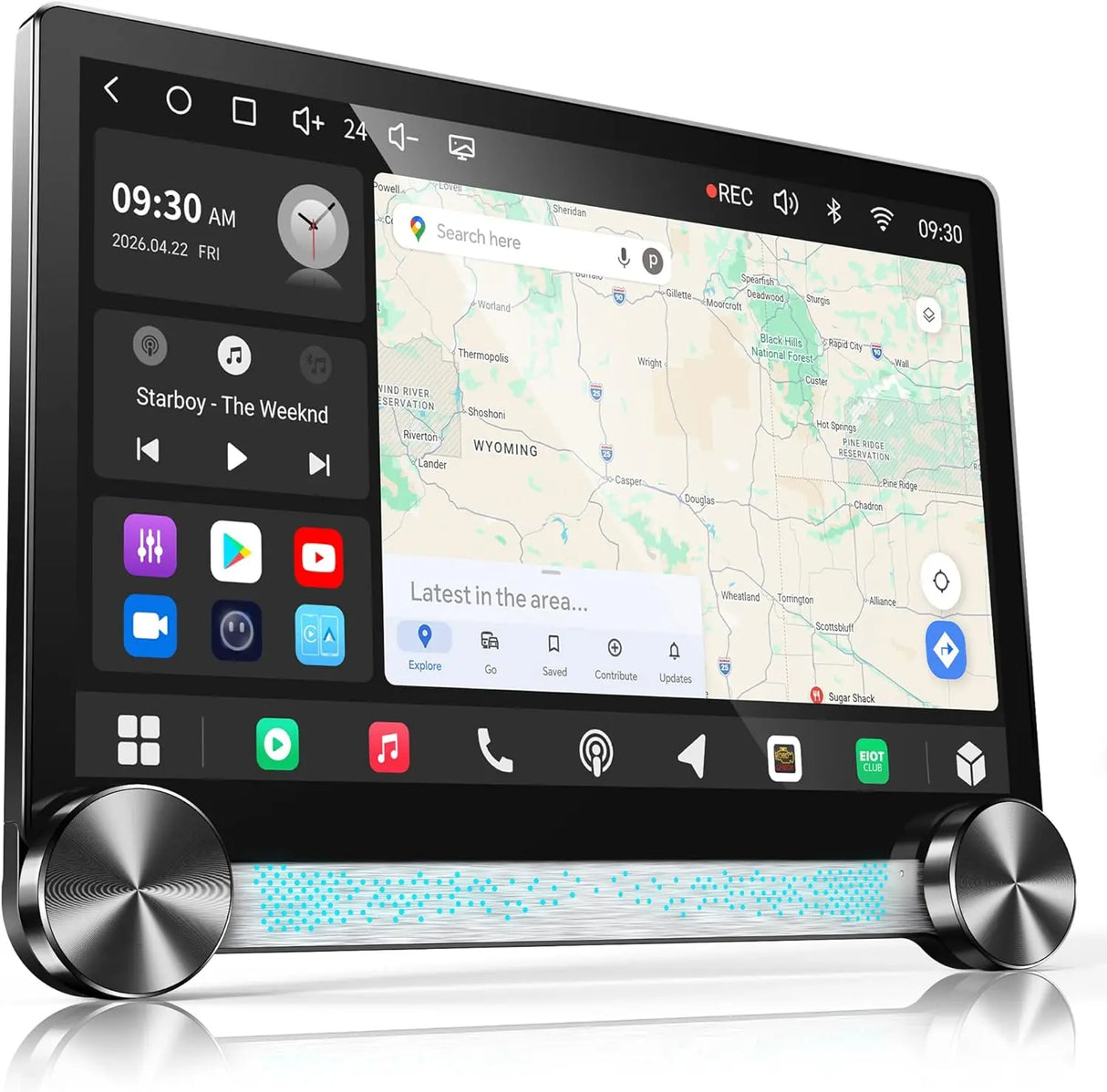 ATOTO S84G215PB 11.5-Inch Double DIN 2K QLED Android Car Stereo, Dual Knobs & 4G LTE, Wireless CarPlay & Android Auto, ChatGPT-Powered AI, DSP Hi-Fi, 4V Pre-Out, Optical/Coaxial Out, GPS Tracking