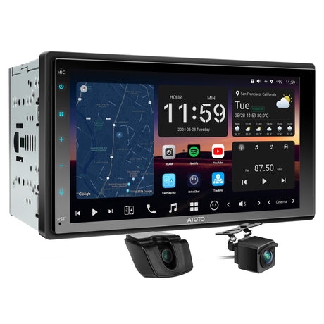 atoto x10 with Front & Rear Cameras