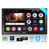Android Double Din Car Stereo - ATOTOEXCEL 7“ Fully Laminated Screen Android Head Unit, DAB+ Ready, Talk with Chatgpt, Wireless Android Auto Carplay A6PF, Microphone, GPS WiFi/Dual BT (7in android)