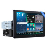 ATOTOZONE 10" QLED AI Android Autoradio 1 DIN, Floating Screen Auto, 8G+128G In-Dash Navigation, 4G LTE, Kabelloses CarPlay &amp; Android Auto, Dual-Phone &amp; 2 Bluetooth, SCVC, GPS-Tracking, X10G110E