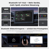 ATOTO S84G211P-S01 10.1 Zoll QLED Android Doppel-DIN Autoradio, kabelloses CarPlay und Android Auto, 4G LTE, WiFi/USB-Tethering, Hi-Fi DSP mit 4V Vorverstärkerausgang, mit Rückfahrkamera, 4G+64G