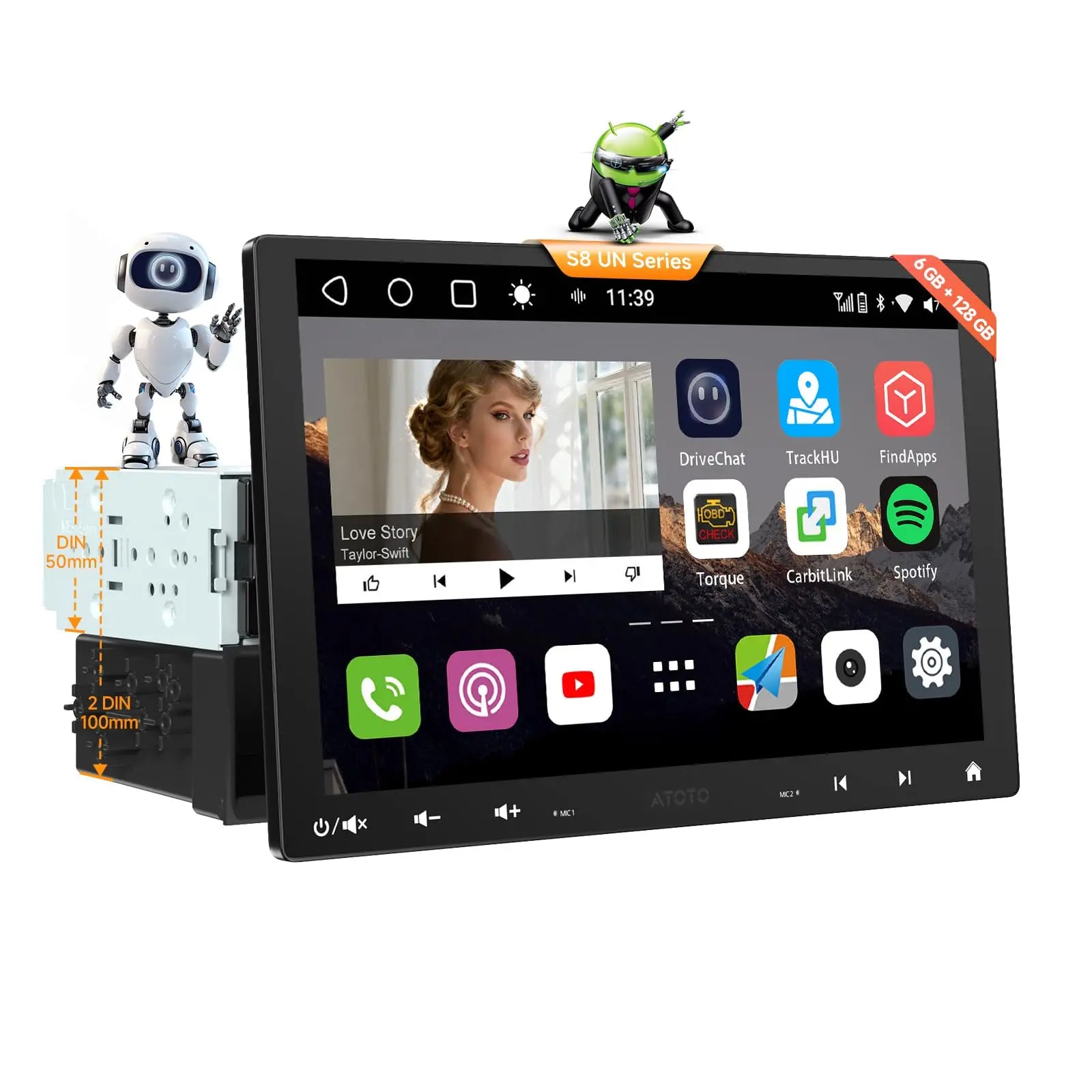 ATOTO S8 Standard 7" 2DIN Android Car Stereo – Wireless CarPlay & Android Auto, 3+32GB