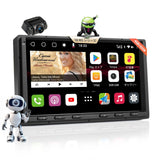 ATOTO S8G2A74MS 7インチ QLED ディスプレイオーディオ 1080Pフロントカメラ搭載 Androidカーステレオ 8コア 4G+32G スマートAIチャット対応 ワイヤレスCarPlay/Android Auto カーラジオ 録画カメラ付き 4G内蔵 Bluetooth×2 WiFi/USB対応