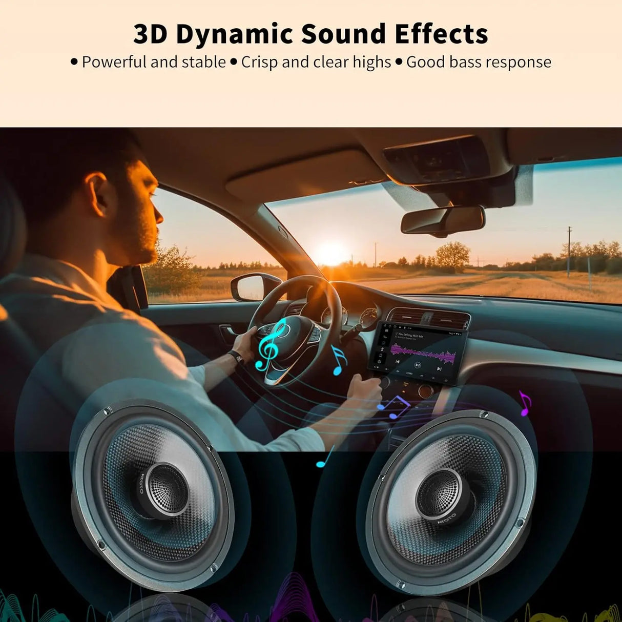 ATOTO CS-651DC 6.5" 2-Way Car Speakers - 230W Max (60W RMS), 4 Ohm, 16.5cm Woofer + 2.5cm Tweeter, Pair