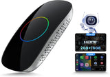 ATOTO CB4CT CarPlay AI Box – Adaptador CarPlay inalámbrico y Android Auto con Android 2GB+16GB, Caja de vídeo para YouTube, Netflix y más, Wi-Fi/Bluetooth doble, OTA, Negro