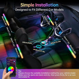 ATOTO CI-FLT01 Car LED Footwell Lights, 160 RGB LEDs, Interior Neon Lights, APP Wireless Control, DIY 21 Color Modes, 6 Music Modes, 16M+ Colors, Front and Rear Independent Adjustment