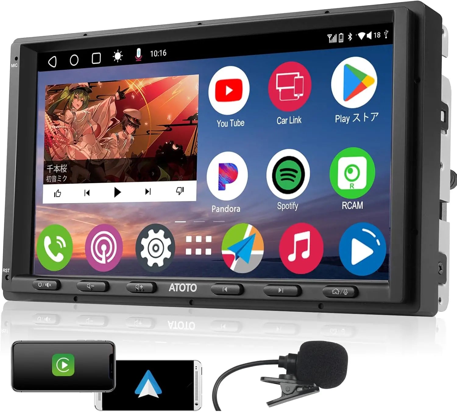 Androidカーナビ ATOTO A6Y PRO A6YTY721PR 2G+32G [幅 W 20.5cm*10.4cm]