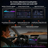 ATOTOEXCEL V10 10.1 Pouces 2 DIN & 1 DIN Autoradio Android, 6G+128G, 4G LTE/Wi-FI, Karaoké embarqué,DVR 4 canaux,DSP 32 Bandes,CarPlay&Android Auto sans Fil, BLuetooth5.4 Con aptX HD, Suivi GPS
