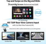 ATOTO A6G209PF 9" Double Din Car Stereo, Touchscreen, Wireless CarPlay and Android Auto, Dual Bluetooth, GPS Tracking and Navigation, WiFi/BT/USB Tethering, HD Live Rearview, DSP, SCVC, 2G+32G