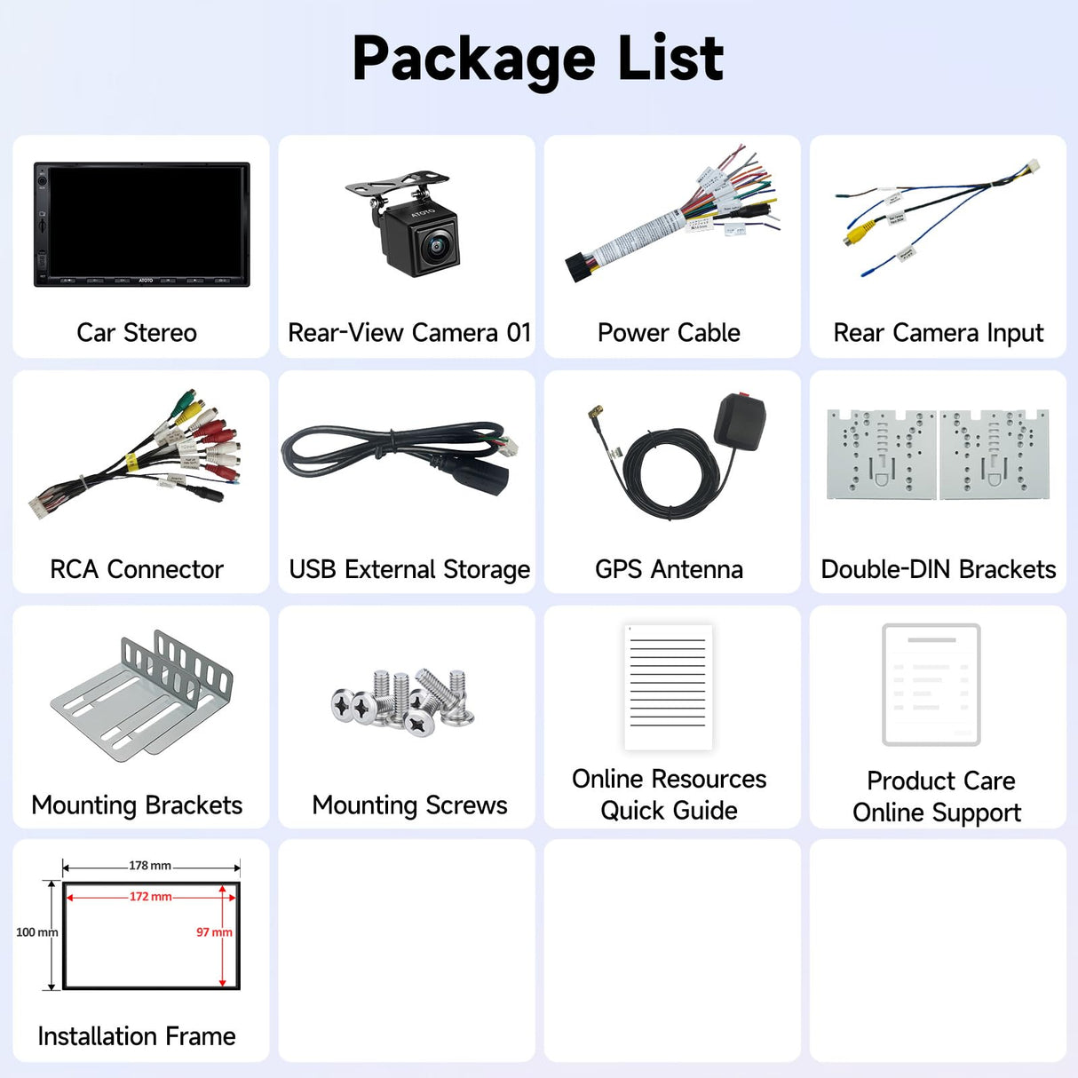 ATOTOZONE A5L Android System Double DIN Car Stereo, 7inch Wireless CarPlay Android Auto 1280 * 720 Touchscreen, WiFi/BT Tethering, 24 Band EQ DSP, Bluetooth, MirrorLink, 2G+32G, FM/AUX/TF