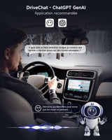 ATOTO CB6C Adaptateur CarPlay sans fil Android 13, Boîtier AI Plug & Play avec GPS, IA DriveChat, 4G LTE, 4GB+64GB, Noir