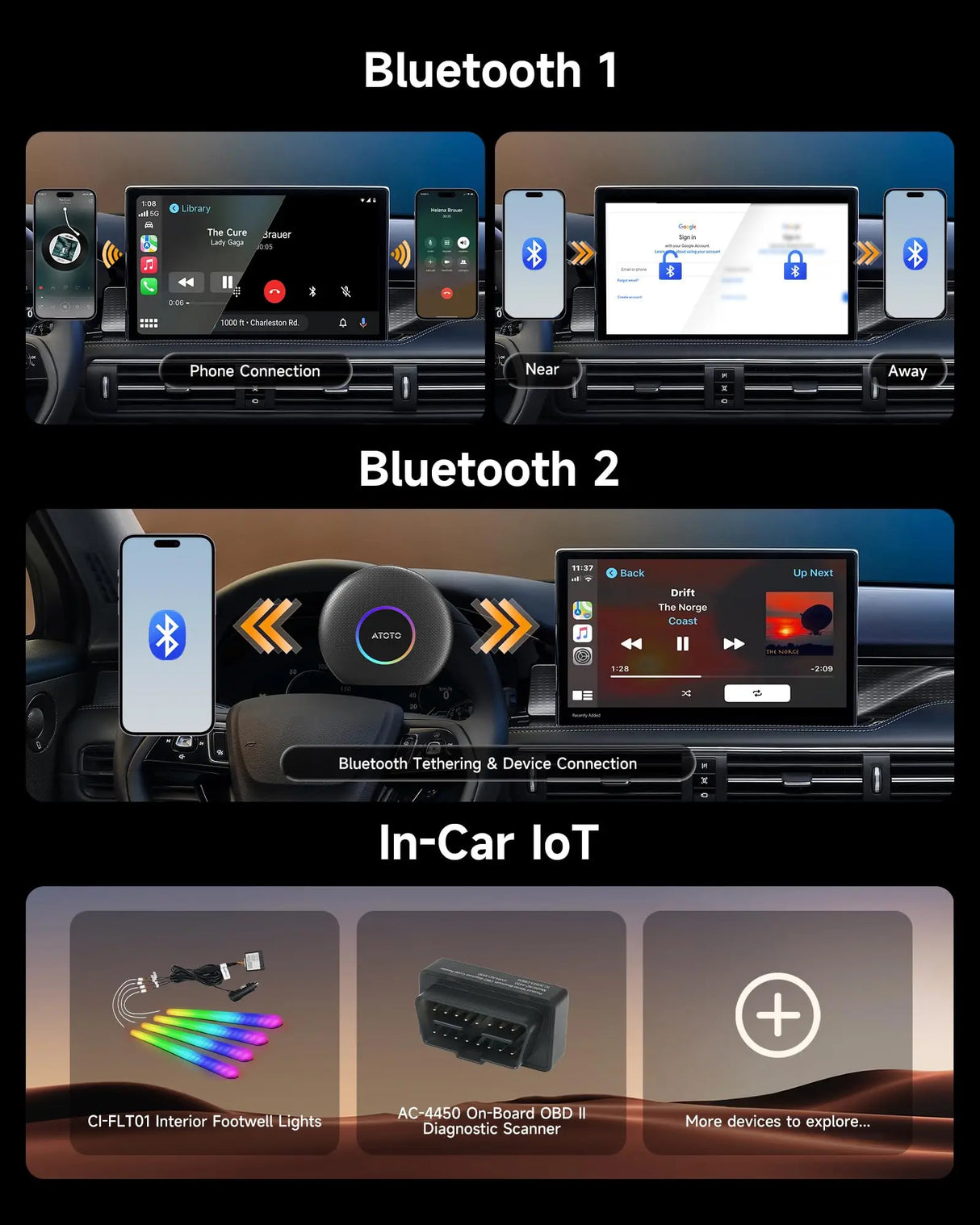 ATOTO CB6 CarWave, Wireless CarPlay Adapter