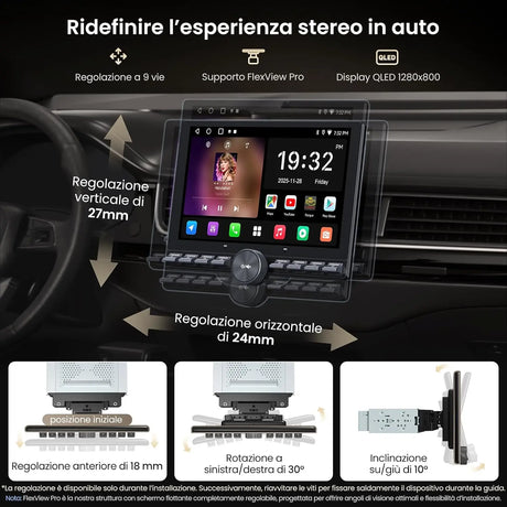 ATOTO A5LG110PT-S01 10,1" Autoradio Android con Telecamera Retromarcia, CarPlay e Android Auto Wireless, Schermo Fluttuante 1 DIN e 2 DIN, ChatGPT AI, Wi-Fi/USB, EQ/DSP/RDS