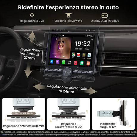 ATOTO A5LG110PT-S01 10.1" FlexView Floating Car Radio with Backup Camera, Wireless CarPlay & Android Auto, Adaptive 1 DIN & 2 DIN, ChatGPT AI, Wi-Fi/USB, EQ/DSP/RDS