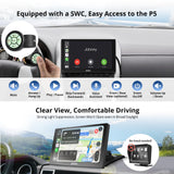 ATOTOEXCEL P5 Autoradio Portatile con CarPlay Senza Fili, Android Auto Senza Fili, 9 Pollici 1028x720 QLED Touchscreen Schermo Per Auto, con telecamera posteriore da 1080P, Mirror Link/FM/AUX