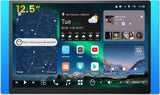 ATOTO X10G225E 12.5" 2Din Radiocasetes Coche Android QLED, 8+128 GB, CarPlay inalámbrico y Android Auto, 4G LTE, Asistente de voz AI, GPS, Micrófono dual, Bluetooth, LRV, 36B-EQ, Entrada HDMI