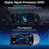 ATOTOZONE Double-DIN Car Stereo 9 Inch Android Car Radio, Wireless CarPlay&Android Auto, Backup Camera and Dashcam, AI Dialogues, WiFi/BT/USB, GPS Tracking, 24B EQ&DSP, 4 * 45W AMP