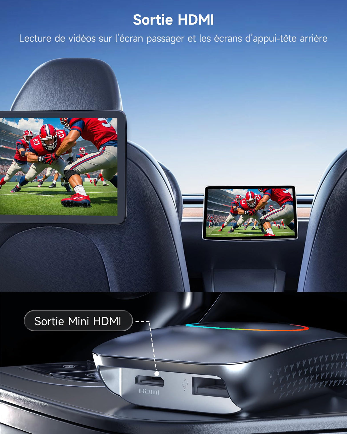 ATOTOOUT Carplay AI Box, Carplay sans Fil & Android Auto & Android 13 OS 2G+16G, Boîte de Diffusion de Voiture pour Youtube, Netflix et Plus Encore avec 4G/ WiFi/BT Double intégré, OTA, OBD II, Gris