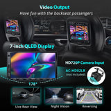 Double Din Car Stereo with Wireless CarPlay & Android Auto, 7 inch QLED CarPlay Screen for Car, SXM Ready, Quick Charge, Bluetooth Car Radio with Live Rear View, MirrorLink, USB/AUX/SWC, F7G2A7-XE-N