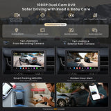 ATOTO X10G110E 10" Single Din Head Unit, QLED Floating Screen, 8GB+128GB, Wireless CarPlay and Android Auto, 4G LTE, In-Dash Navigation, Dual Phone Connection, 2 Bluetooth, 36B-EQ