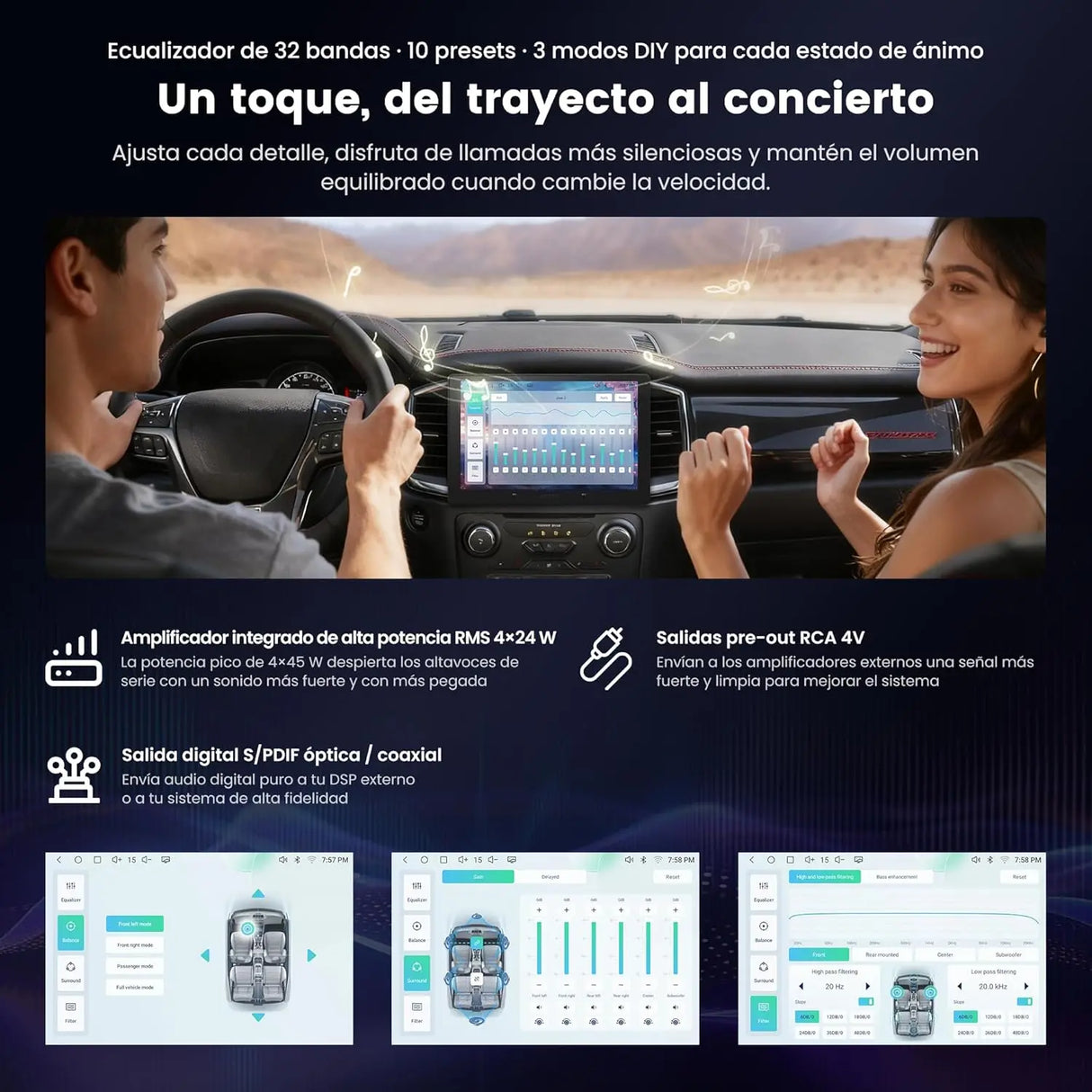 ATOTO A7G209PKL 9" QLED Autoradio Android 2 DIN, Wireless CarPlay & Android Auto, Hi‑Fi DSP con 4V Pre‑Outs, WiFi/BT Tethering, Rastreo GPS, Chat IA