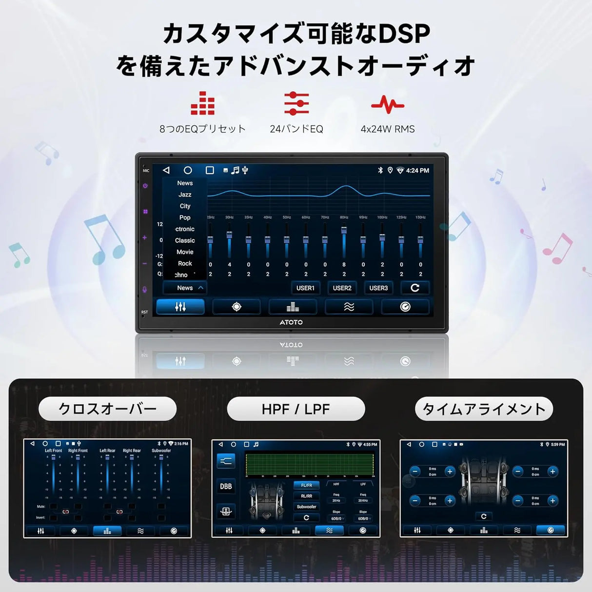 ATOTO A5L 7型 2DIN ディスプレイオーディオ｜ワイヤレスCarPlay