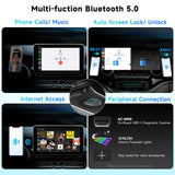 ATOTO CB6C Adattatore CarPlay Wireless Android 13, Box Intelligente Auto Plug & Play con GPS, AI DriveChat, 4G LTE, 4GB+64GB, Nero