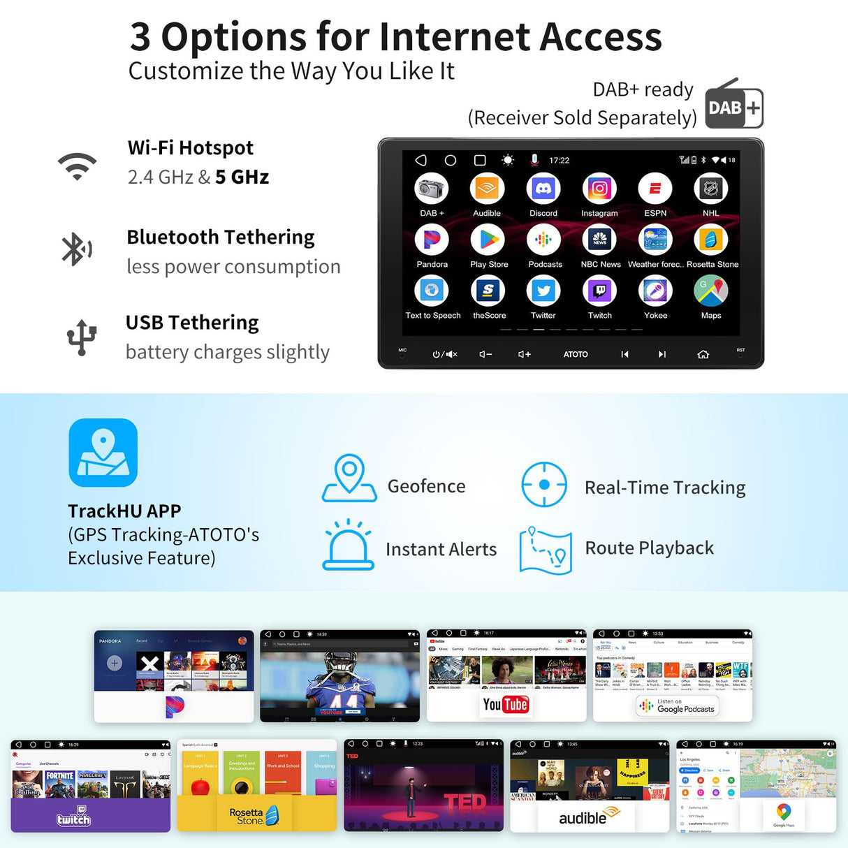 ATOTO A6 9 pollici Autoradio 2 din Compatibile con Skoda VW Volkswagen Golf Jetta Touran, Senza Fili CarPlay e Android Auto, Doppio Bluetooth, Wi-Fi/BT/USB Collegamento, HD LRV, 2G+32GB, A6VW09PF