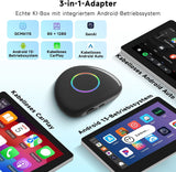 ATOTO CB6 Android Auto Wireless Adapter – CarPlay IA Box, 8GB+128GB Auto-Streaming-Box mit 4G, Dual Bluetooth, USB, integriertem GPS, KI-Assistent, microSD-Erweiterung, OTA