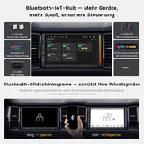 ATOTO S84G2D7PB 7 Zoll Doppel-DIN Android Autoradio mit Ambientebeleuchtung, KI-Fahrassistent DriveChat, Notfall-Unfallerkennung, Parkschutz, GPS-Ortung, Hi-Fi DSP 4V Pre-Out