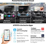 ATOTO 9" Portable Car Stereo with 1080P Dash & Rear Cameras, Wireless CarPlay & Android Auto, QLED Display, 4G LTE, Wi-Fi, ChatGPT, 4+32G, FM/AM Radio, Dual Bluetooth, GPS, HDMI Input