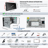 A6 Plus Double Din Car Stereo,Carplay/Android Auto Wireless Wired, Android Car Radio 7 inch,4GB+64GB + Support 4G LTE SIM& WiFi, QLED Screen,GPS Navigation, DSP System Head Unit