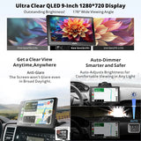ATOTO 9" Portable Car Stereo with 1080P Dash & Rear Cameras, Wireless CarPlay & Android Auto, QLED Display, 4G LTE, Wi-Fi, ChatGPT, 4+32G, FM/AM Radio, Dual Bluetooth, GPS, HDMI Input