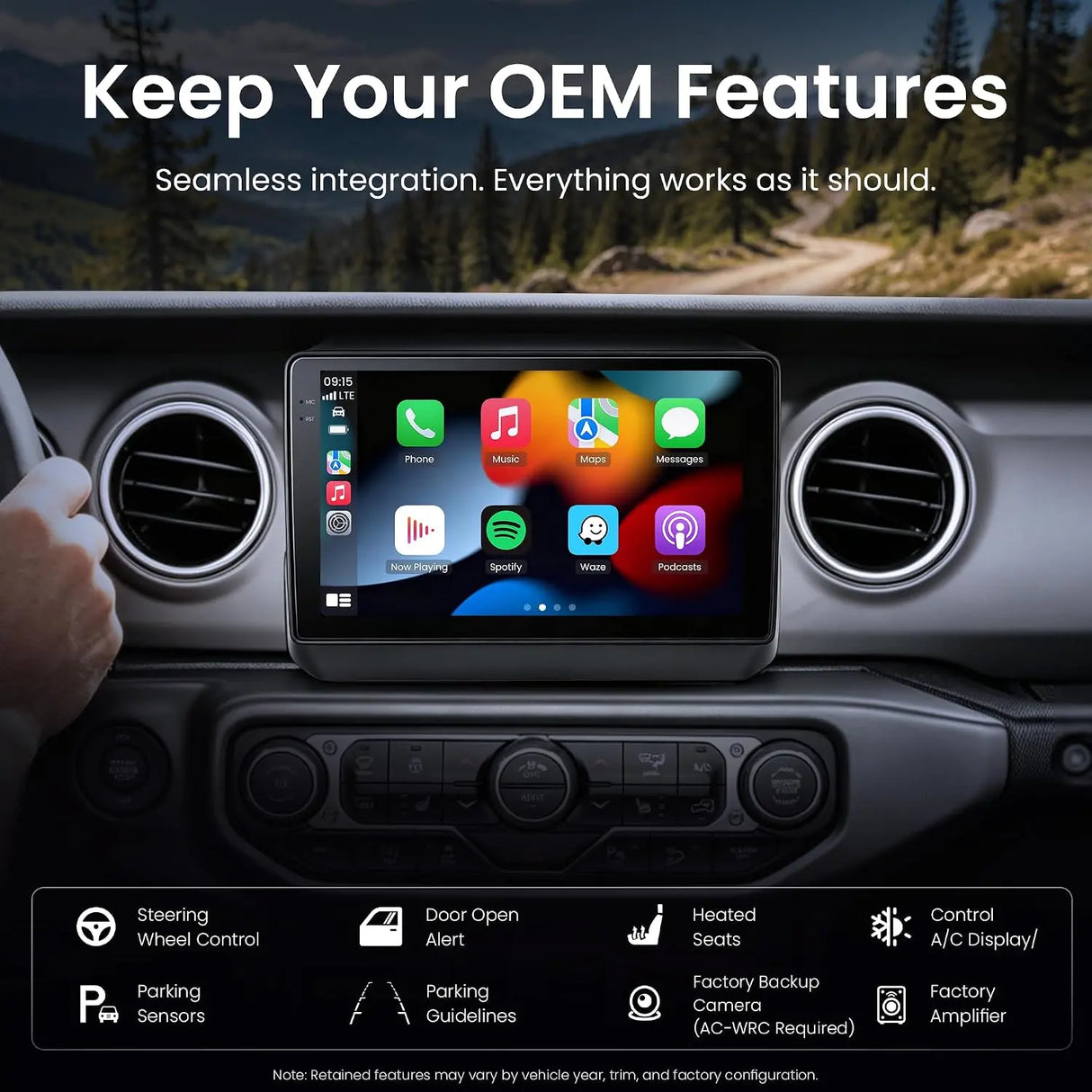 ATOTO S8LMMR09ADM 9" Android Car Stereo for Jeep Wrangler JL 2018–2023 & Gladiator JT 2020–2023, Wireless Apple CarPlay & Android Auto, 4G LTE, QLED Screen, DSP, GPS Navigation