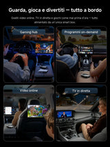 ATOTO CB7SBX CarPlay Wireless Adapter Android Auto AI Box, HDMI In/Out, Android 8GB+128GB, 4G LTE, Dual Bluetooth, DriveChat, AI Box for Netflix/YouTube/TikTok/TF Card