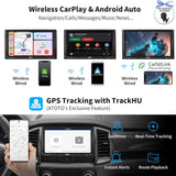 ATOTO S8G2A74MS 7" Double Din Car Stereo, QLED Touchscreen, Wireless CarPlay & Android Auto, 4+32G, Built-in 4G LTE, Dual Bluetooth, Split-Screen Display, WiFi/BT/USB Tethering, GPS Tracking, HD Live Rear View & SCVC