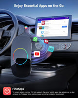 ATOTO CB4CT Magic Box, Wireless CarPlay & Android Auto AI Box, 2GB+16GB, Supports Spotify, YouTube, Netflix, Wi-Fi, Dual Bluetooth, Black