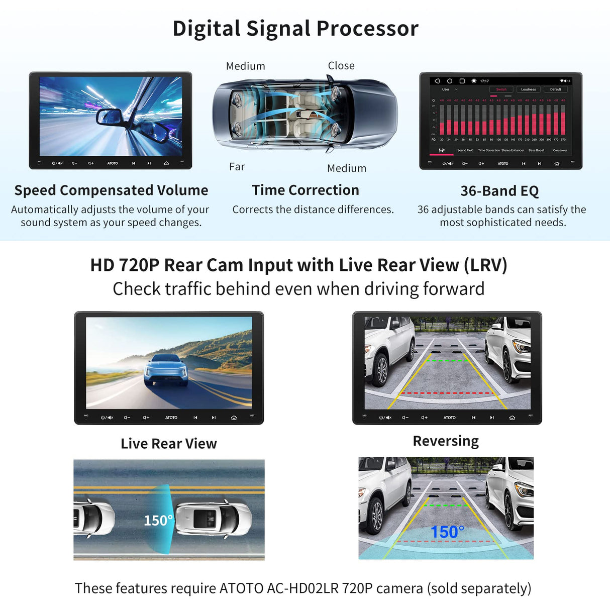 ATOTO A6 9 Pulgadas Android Radio 2 DIN Compatible con Skoda VW Volkswagen Golf Jetta, CarPlay y Android Auto, Doble Bluetooth, Wi-Fi/BT/USB Tethering Internet, HD LRV, 2G+32GB, A6VW09PF