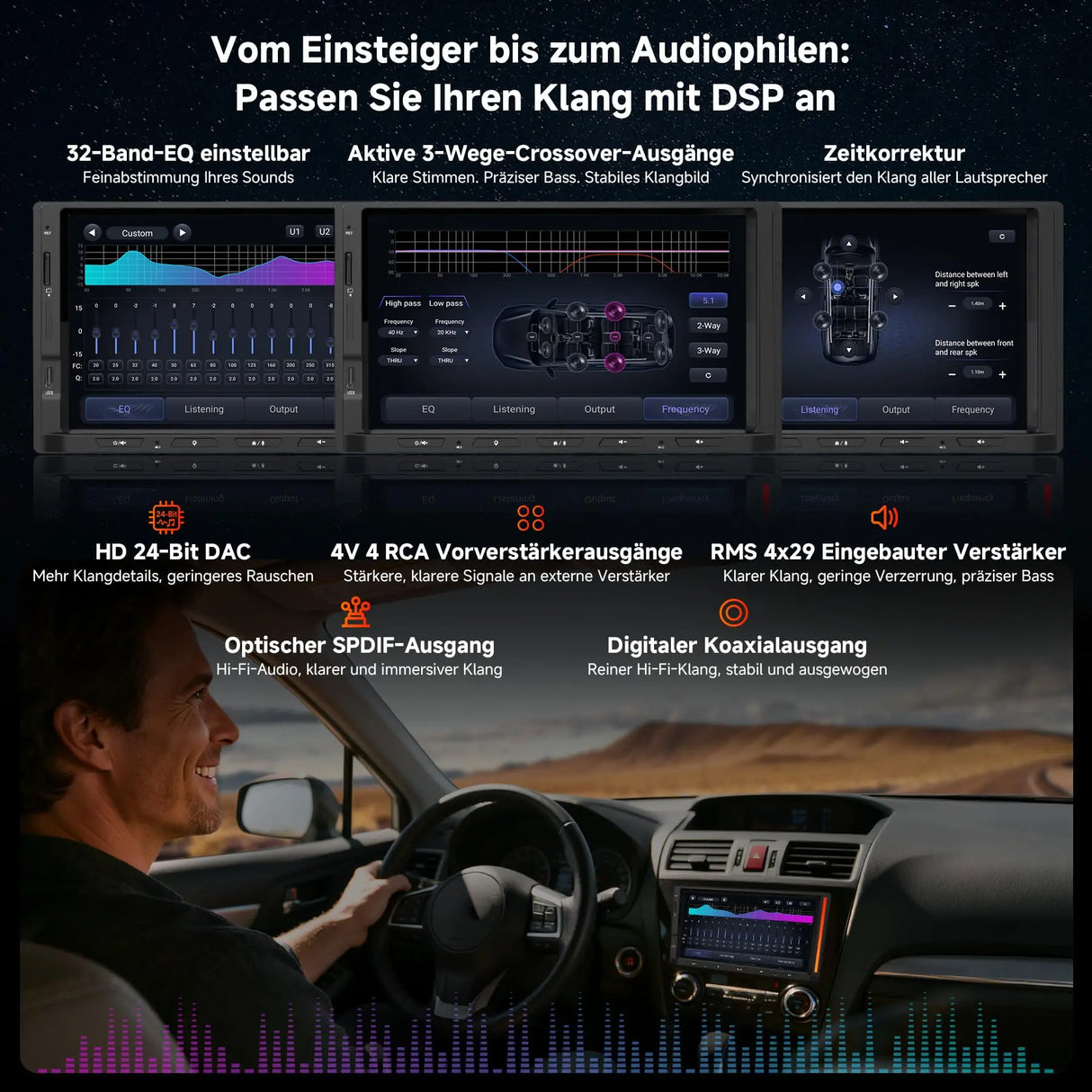 ATOTO V10G2D7OC 7 Zoll Android 2 DIN Autoradio mit Wireless CarPlay & Android Auto, Karaoke im Auto, aptX HD Bluetooth 5.4, DSP Audio 7.1.2, Ambientebeleuchtung, 4G LTE/WLAN, Agentische KI