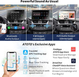 ATOTO 9" GPS Per Auto – Telecamera Retrovisiva HD 1080P, QLED Android Autoradio Portatile, 4G+32G, CarPlay e Android Auto Senza Fili, 4G LTE, 2 Bluetooth, HDMI Supportato, Tracciamento GPS