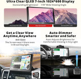 ATOTO GPS per Auto con Telecamera di Backup 1080P, Autoradio Portatile 7" QLED, CarPlay Wireless, Android Auto Wireless, Tracciamento GPS, 4G LTE, Ingresso HDMI, 4G+32G, Auto-Dimmer