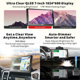 ATOTO P9 7 Inch Android Portable Car Stereo with 4G+32G, Wireless CarPlay Android Auto Screen with GPS WiFi, QLED Display & Auto-Dimming, 1080P Dashcam, Dual BT USB SWC, P907PR-S1