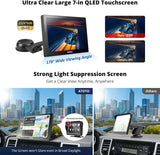 ATOTO P807SD 7" Portable Wireless Car Stereo with HD 1080P WDR Rear Camera, QLED Glare-Suppressing Touchscreen, Wireless CarPlay & Android Auto, OTA Upgrade, Remote Control & FM/AUX Output