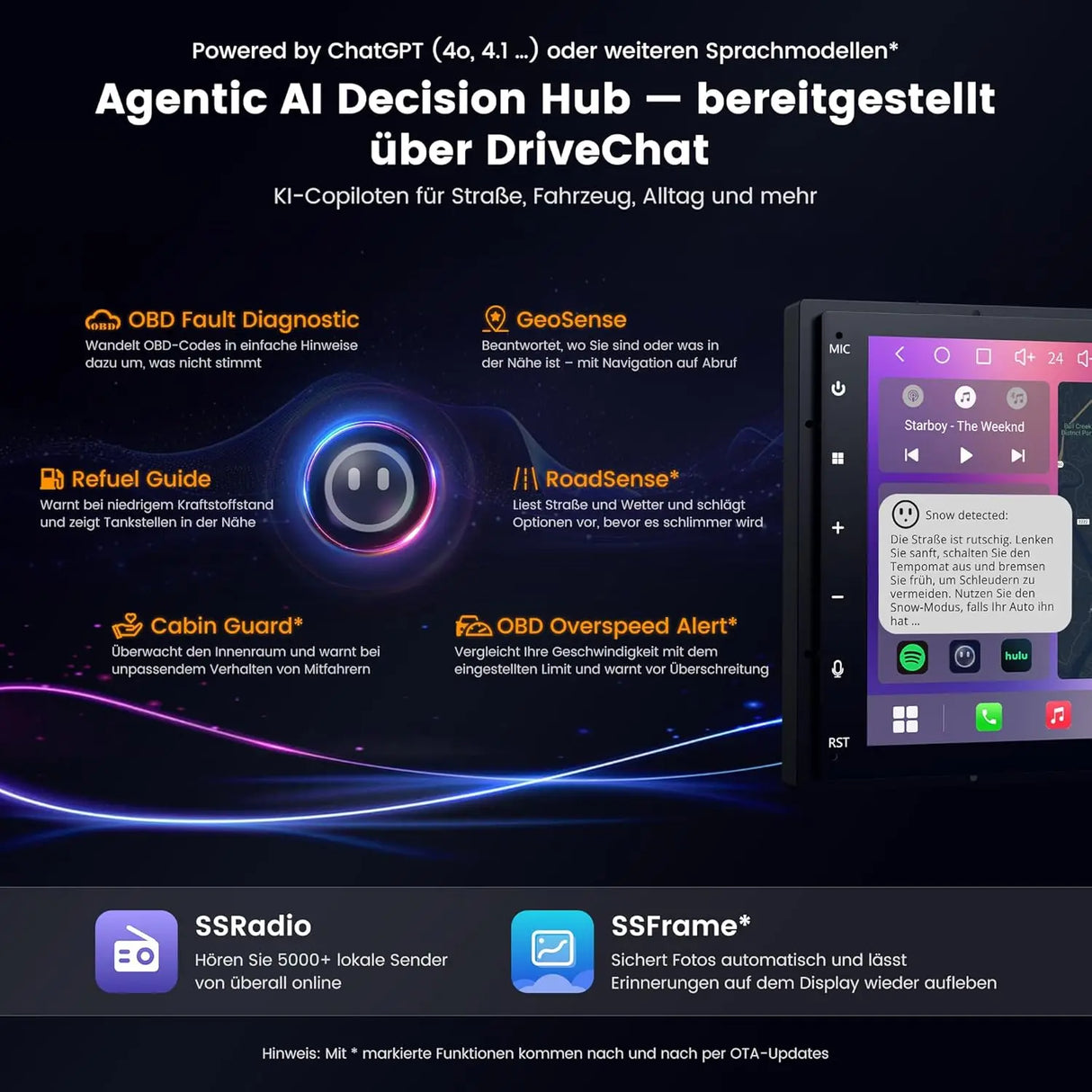 ATOTO S84G2B7P 7" Doppel-DIN Android Autoradio, Kabelloses CarPlay & Android Auto, Hi-Fi DSP mit 4V Pre-Outs, KI-Chat, GPS-Tracking, WiFi/BT/USB, 4GB+64GB