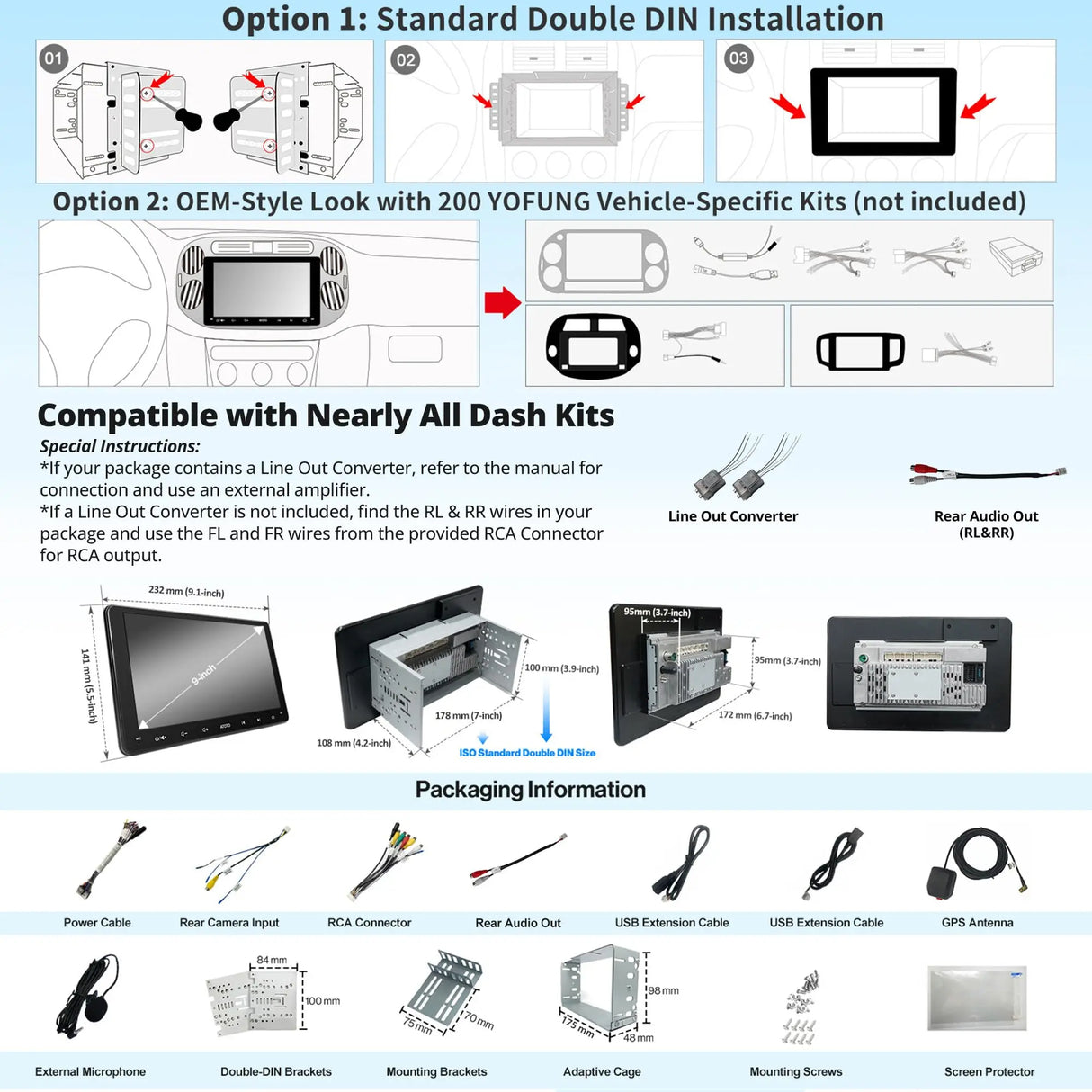 ATOTO A6G209PF 9" Double Din Car Stereo, Android, Wireless CarPlay & Android Auto, Mirror Link, GPS Tracking, In-Dash Navigation, Dual Bluetooth, HD LRV, 2G+32G