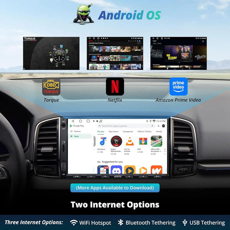 ATOTO A5LG2A7T 7" Double Din Car Stereo with Backup Camera, OBD2 Diagnostic, Wireless CarPlay & Android Auto, GPS, OBD2, Bluetooth, FM/AM/TF, 2G+32G